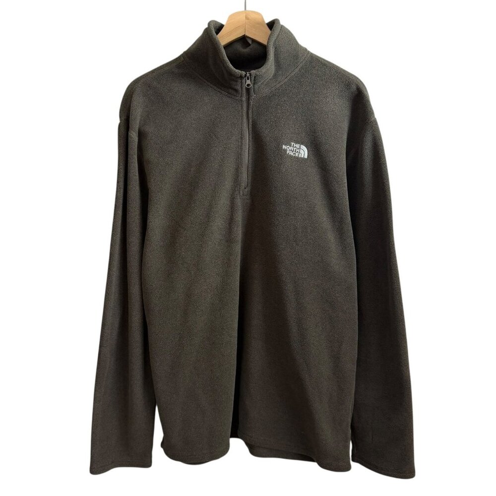 The North Face Mens 1/4 Zip Pullover Micro Fleece Brown Large AJGW‎ Outdoors